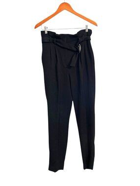 Express Womens Black High-Waisted Pants With Belt Size 6